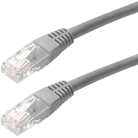 4XEM 50FT Cat5e Molded RJ45 UTP Network Patch Cable (Gray) - 50 ft Category 5e Network Cable  - 4XC5EPATCH50GR