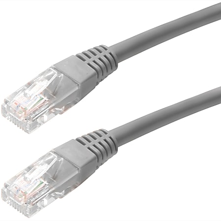 4XEM 50FT Cat5e Molded RJ45 UTP Network Patch Cable (Gray) - 50 ft Category 5e Network Cable for Network Device, Notebook, Computer, Router, Switch, Gaming Console - First End: 1 x RJ-45 Network - Male - Second End: 1 x RJ-45 Network - Male