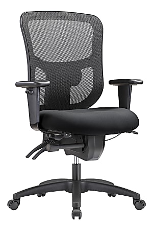 WorkPro® 9500XL Series Ergonomic Mesh/Premium Fabric Mid-Back Big & Tall Chair, Black/Black
