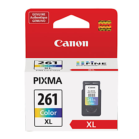 Canon® CL-261XL Tri-Color High-Yield Ink Cartridge, 3724C001