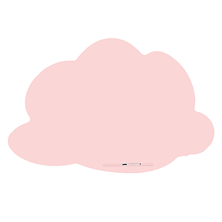 Bisley Rocada Cloud Magnetic Unframed Dry-Erase Whiteboard, 45 5/16" x 29 5/8", Pink