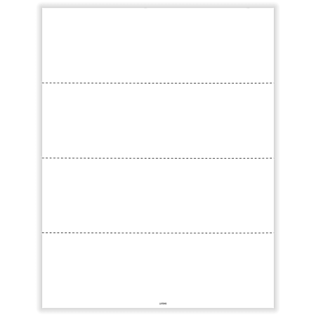 ComplyRight™ W-2 Tax Forms, Blank Face Without Backer Instructions, 4-Up (Horizontal Format), 8-1/2" x 11", Pack Of 50 Forms