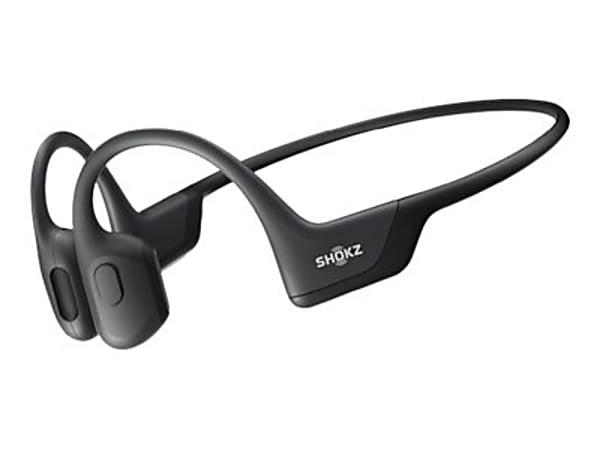 Aftershokz SHOKZ OpenRun Pro  Headphones with mic  open ear  behind the neck mount  Bluetooth  wireless  black