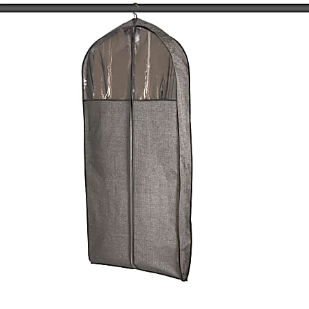 Realspace Gusseted Garment Bag, Brown/Grey
