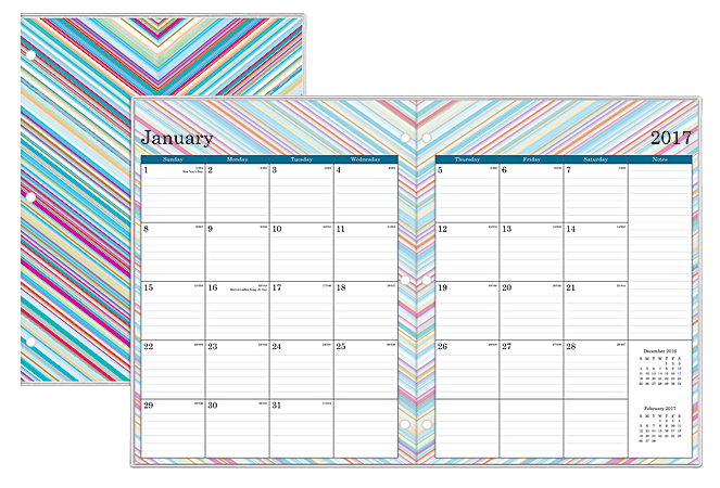 Blue Sky™ Fashion Monthly Planner, 8 1/2" x 11", Solana, January to December 2017