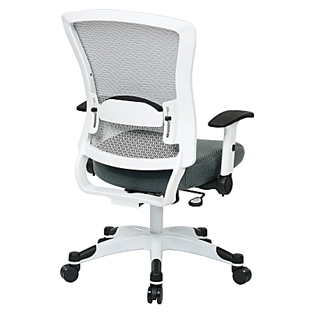 Office Star Ventilated Manager's Office Desk Chair with Breathable Mesh  Seat and Back, Black Base, Grey