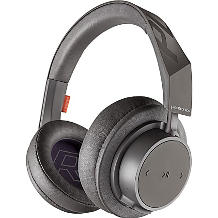 Plantronics BackBeat GO 600 Series Over-the-ear Wireless Headphones - Stereo - Wireless - Bluetooth - 32.8 ft - 32 Ohm - 50 Hz - 20 kHz - On-ear, Over-the-head, Over-the-ear - Binaural - Circumaural - Noise Canceling - Gray