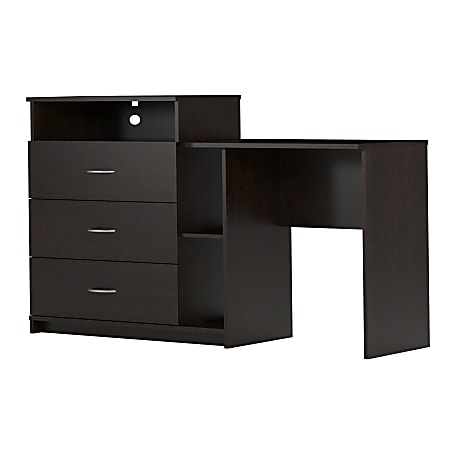 Ameriwood™ Home Rebel 59"W 3-In-1 Media Dresser And Computer Desk, Espresso