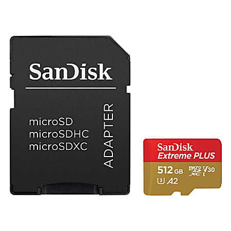 SanDisk Extreme PLUS microSDXC UHS I card 128GB - Office Depot