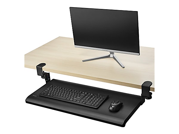 Kensington SmartFit Clamp-On Keyboard Drawer, 13.3"H x 32.4"W, Black, TAA Compliant