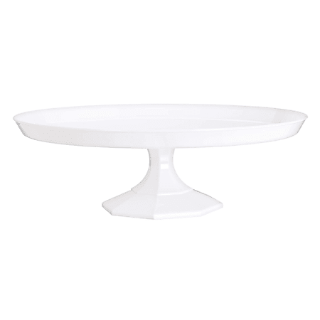 Amscan Plastic Cake Stands, 13-1/2" x 4", White, Pack Of 2 Stands