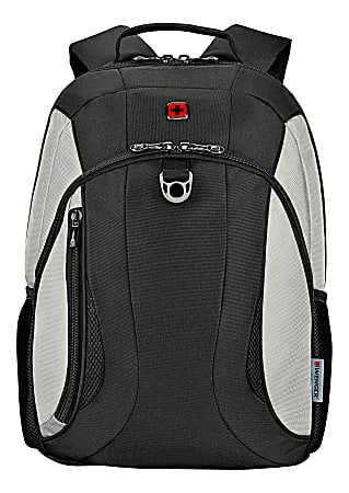 Wenger® Mercury Backpack With 16" Laptop Pocket, Black/Gray