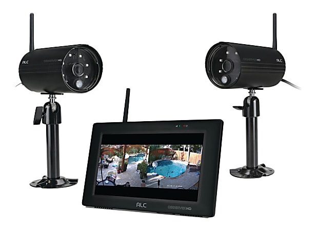 ALC 4-Channel Surveillance System With 2 Cameras And 7" Touch-Screen Monitor, AWS3377