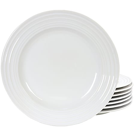 Gibson Home Plaza Café 8-Piece Dinnerware Set, 10-1/2", White