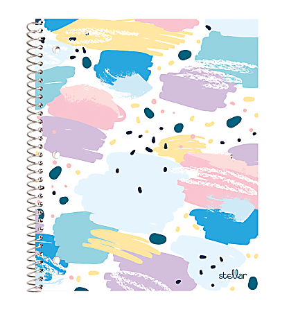 Office Depot® Brand Stellar Poly Notebook, 8-1/2" x 11", 1 Subject, College Ruled, 160 Pages (80 Sheets), Splatter