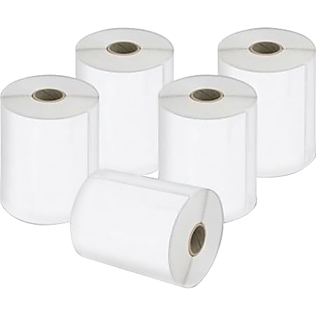Dymo® LabelWriter XL Shipping Labels, 4" x 6", Rectangle, White, 220 Labels Per Roll, Pack Of 5 Rolls