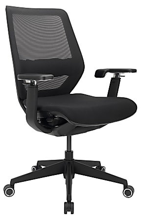 WorkPro® Sentrix Ergonomic Mesh/Fabric Mid-Back Manager's Chair, 3D Arms, Black, BIFMA Compliant
