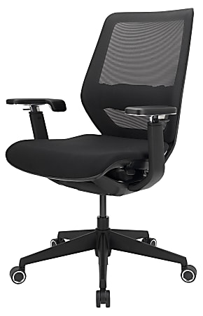 WorkPro Sentrix Ergonomic MeshFabric Mid Back Managers Office Chair 3D Arms Black BIFMA Compliant ODP Business Solutions