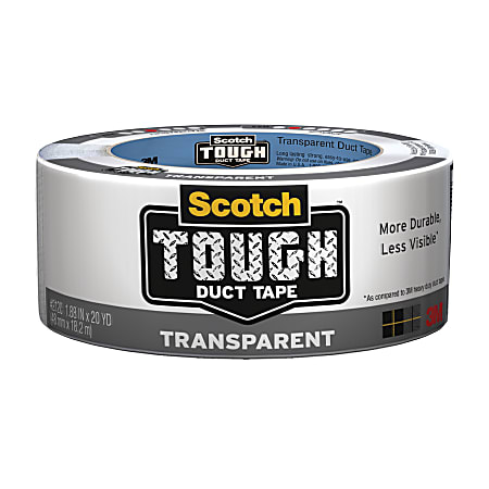 Scotch® Transparent Duct Tape, 2" x 20 Yd.