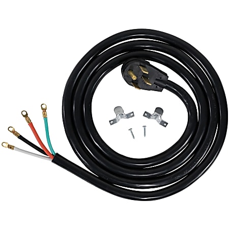 Certified Appliance Accessories 4-Wire Eyelet 50-Amp Range Cord - 250 V AC / 50 A - 10 ft Cord Length - 4-wire / Right-angle Plug