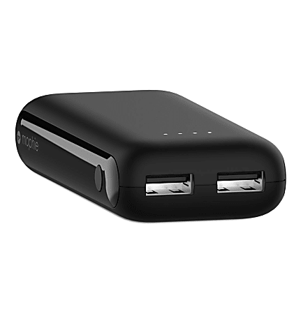 Mophie PowerBoost Portable Battery, 5,200 mAh, 4.25"H x 1.89"W x 0.89"D, Black, 401103680