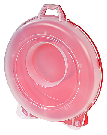 Iris Holiday 30" Wreath Storage Box, 7" x 30-11/16" x 33-7/8", Red