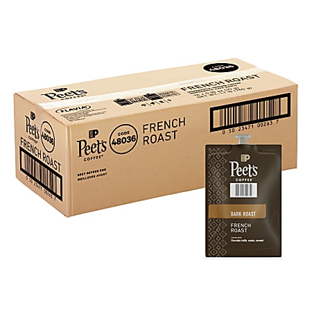 Peet’s® Coffee & Tea Single-Serve Coffee Freshpacks, French Roast, Carton Of 76