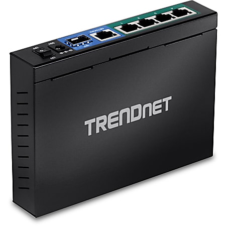 TRENDnet 6-port Gigabit Poe+ Switch; TPE-TG611; 4 X Gigabit Poe+ Ports; 1 X Gigabit Port; 1 X SFP Slot; Supports 100/1000Base-FX Fiber SFP Modules; Ethernet Desktop Network Switch; Lifetime Protection - 6-Port Gigabit PoE+ Switch
