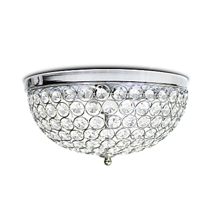 Elegant Designs Elipse 2-Light Flush-Mounted Ceiling Light,