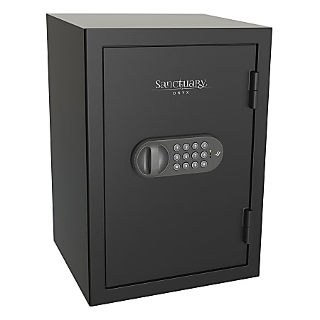 Sanctuary Onyx Fireproof Home And Office Safe With Electronic Lock, 1.34 Cu. Ft. Capacity, Matte Black