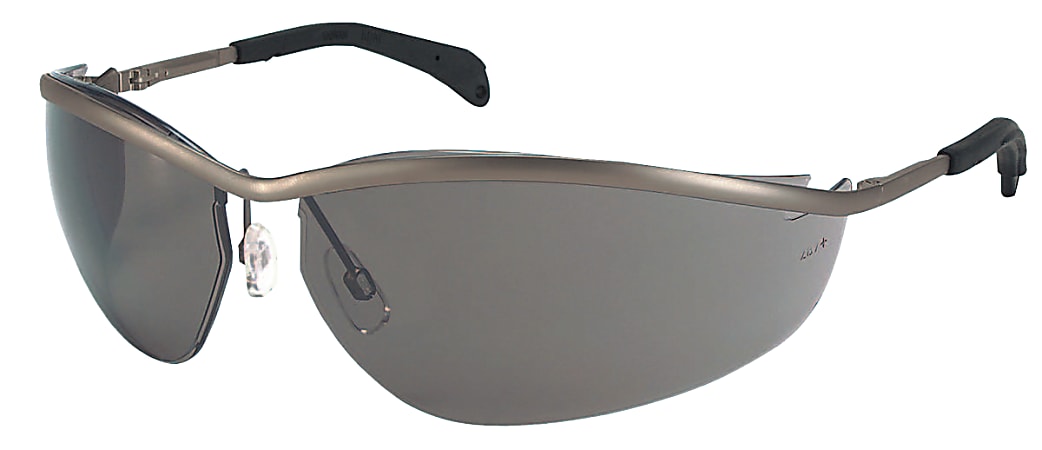 Klondike Metal Protective Eyewear, Gray Lens, Polycarbonate, Frame, Metal