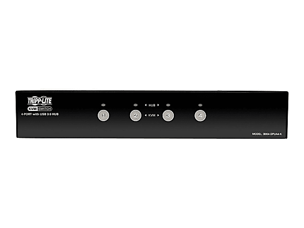 Eaton Tripp Lite series 4-Port DisplayPort KVM Switch w/Audio, Cables and USB 3.0 SuperSpeed Hub - KVM/audio/USB switch - B004DPUA4K