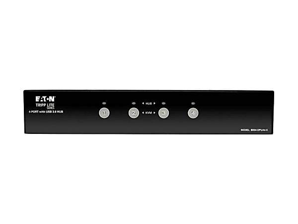 Eaton Tripp Lite series 4-Port DisplayPort KVM Switch w/Audio, Cables and USB 3.0 SuperSpeed Hub - KVM/audio/USB switch - B004DPUA4K