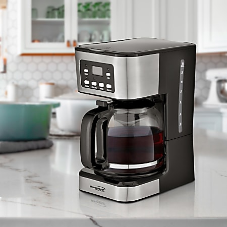 Black 12-Cup Programmable Coffee Maker