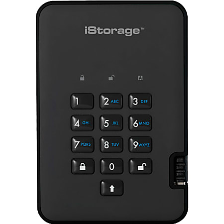iStorage diskAshur2 HDD 3TB Secure Portable Password Protected Hard Drive
