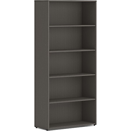 HON® Mod 65"H 5-Shelf Bookcase, Slate Teak