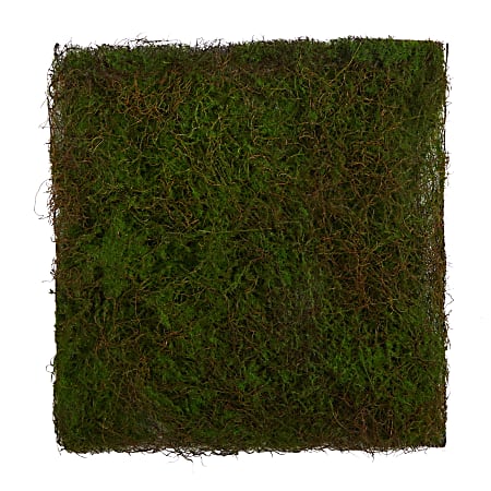 Nearly Natural Moss Mat 20”H Artificial Plant, 20”H x 20”W x 1”D, Green