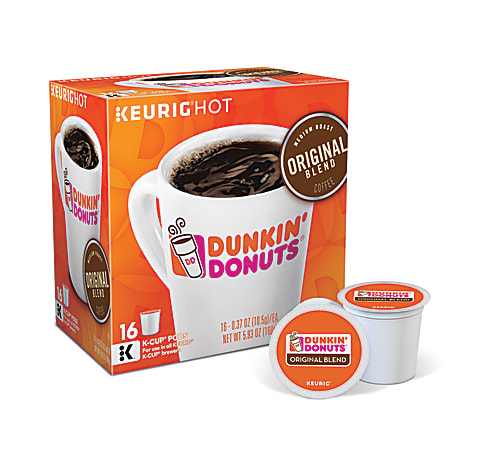 Dunkin' Donuts® Single-Serve Coffee K-Cup®, Original Blend, Carton Of 16