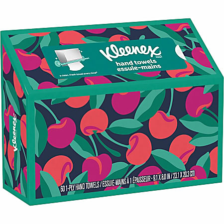 Kleenex Disposable 1 Ply Hand Towels 8 x 9 18 White Box Of 60 Towels ODP Business Solutions