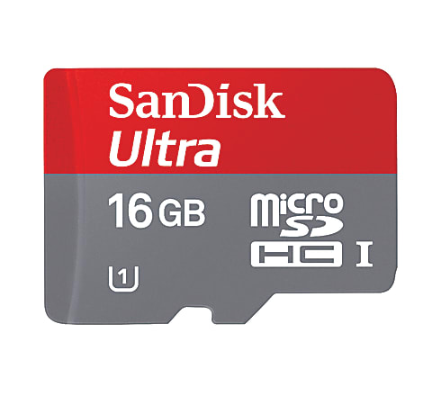 SanDisk® Ultra MicroSDHC Memory Card, 16GB