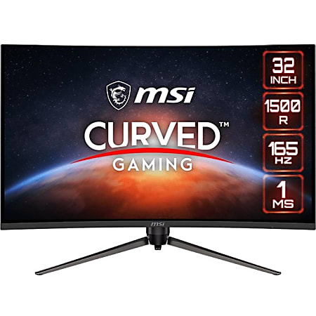 MSI Optix AG321CR 32" Class Full HD Curved Screen Gaming LCD Monitor - 16:9 - 31.5" Viewable - Vertical Alignment (VA) - LED Backlight - 1920 x 1080 - 16.7 Million Colors - FreeSync Premium - 250 Nit - 1 ms MPRT - 165 Hz Refresh Rate - HDMI - DisplayPort