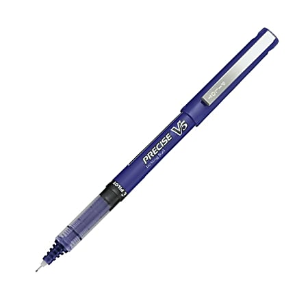Pilot® Precise™ V5 Liquid Ink Rollerball Pens, 0.5 mm, Extra Fine Point, Purple Barrel, Purple Ink, Pack Of 12 Pens
