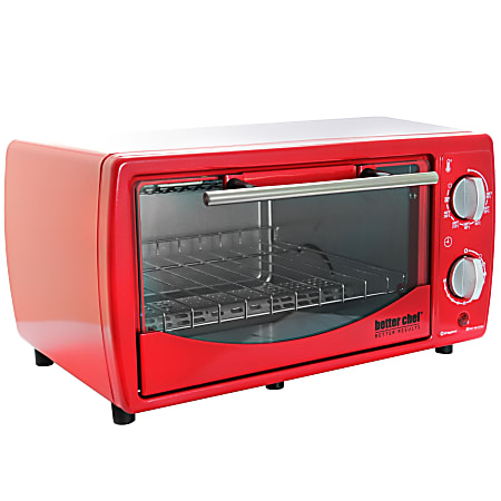 Better Chef 9-Liter Toaster Oven Broiler, Red