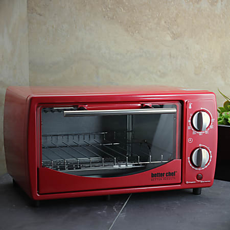 Better Chef 9 Liter Toaster Oven Broiler Red