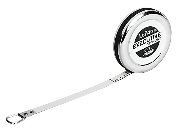 Apex Executive Diameter Pocket Measuring Tapes, 1/4 in x 6 ft, A18 Blade