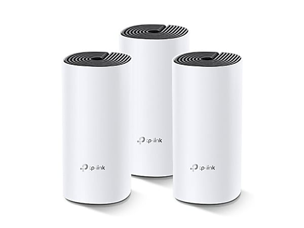 TP Link Deco M4 AC1200 Whole Home Mesh Wi Fi System White Pack Of