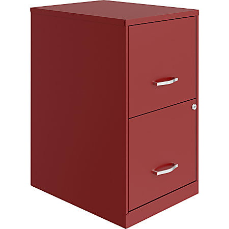 Lorell® SOHO 14-1/4"W x 18"D Lateral 2-Drawer File Cabinet, Red
