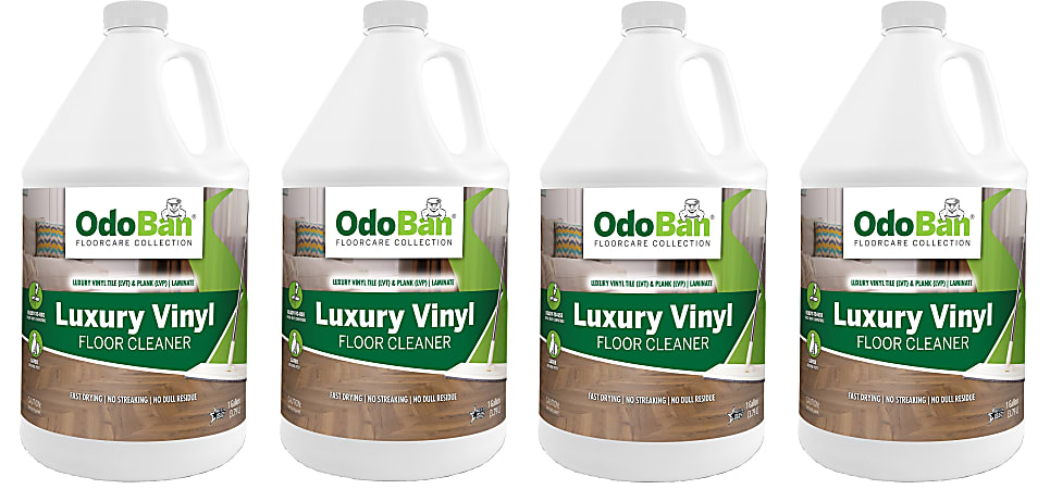 OdoBan Ready-to-Use Luxury Vinyl Floor Cleaner, 1 Gallon, Pack Of 4 Jugs