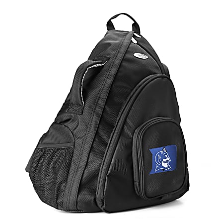 Denco Sports Luggage Travel Sling With 13.5" Laptop Pocket, Duke Blue Devils, 19"H x 12"W x 13"D, Black