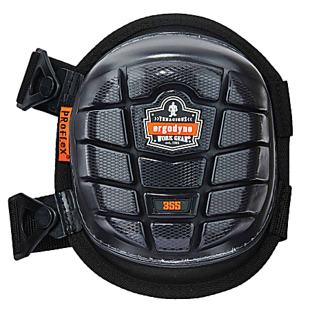 Ergodyne ProFlex Gel Knee Pads, Injected Short Cap, One Size, Black, 355